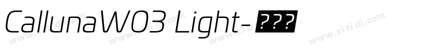 CallunaW03 Light字体转换